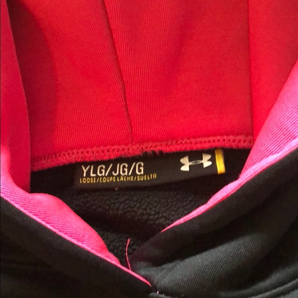 black and pink under armor sweatshirt hoodie - Picture 2 of 3